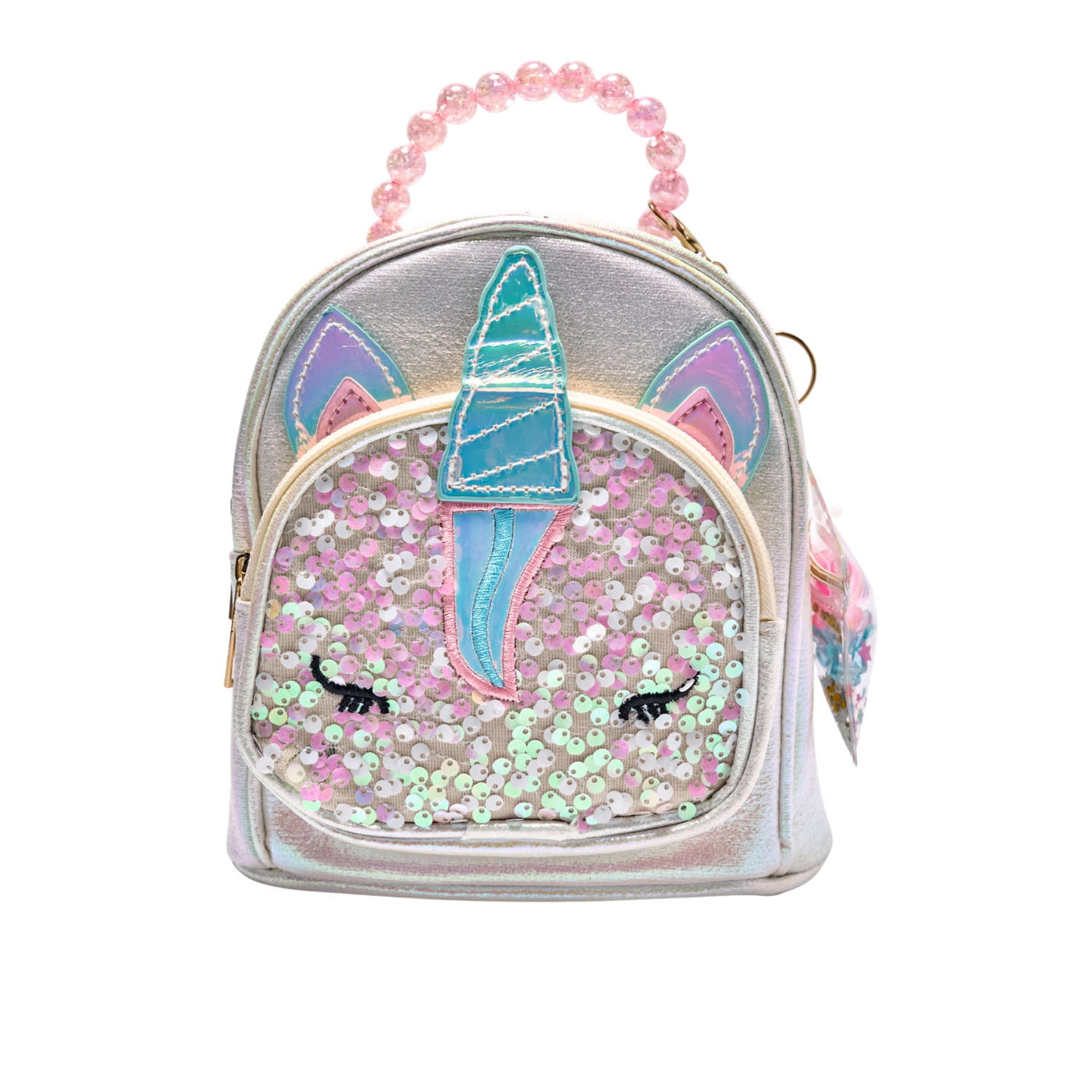 glitter unicorn mini backpack Miss Gwen Quilted Denim-Printed Add some flair to your favorite outfit with thisbackpack that is covered with sequin Adorable Mini Unicorn Backpack New